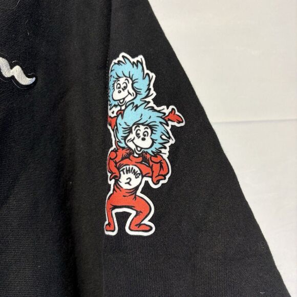 Champion Dr. Seuss Cat In The Hat Black Pullover Sweatshirt Hoodie Men’s Size M - Picture 4 of 9